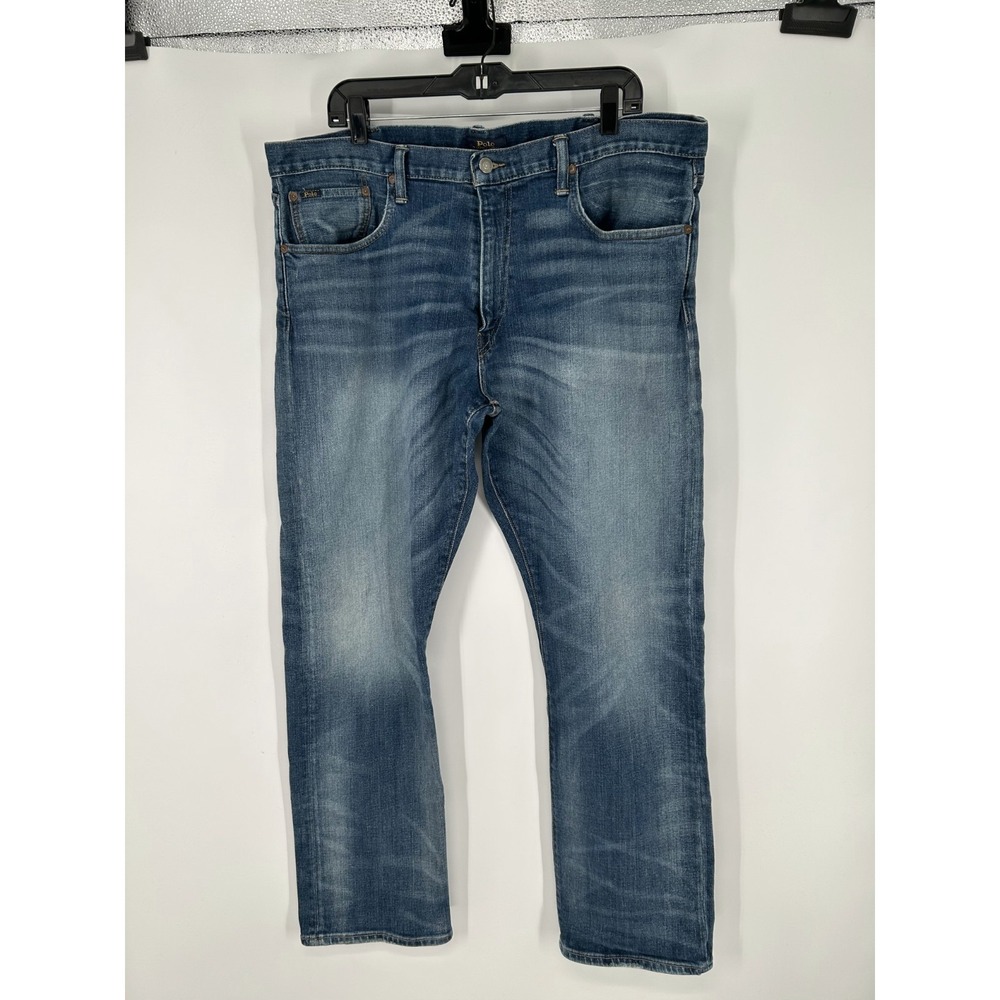 Polo Ralph Lauren‎ Jeans Mens 38x32 Blue Denim Classic Fit Straight Leg Faded